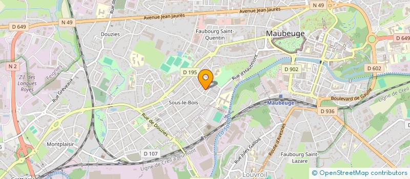 localisation de l'entreprise MADAME LAURA OUARET  MAUBEUGE