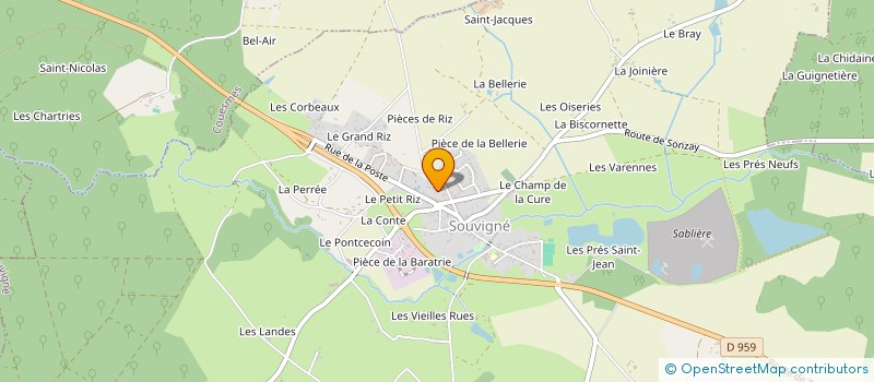 localisation de l'entreprise MADAME LAURA PICHOT à SOUVIGNE
