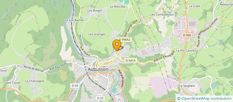 localisation de l'entreprise MADAME LAURA PIRKELBAUER à AUBUSSON