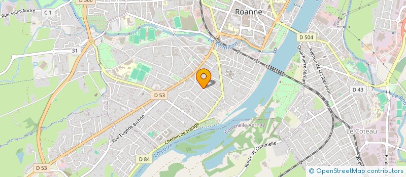 localisation de l'entreprise MADAME LAURA PLASSE à ROANNE