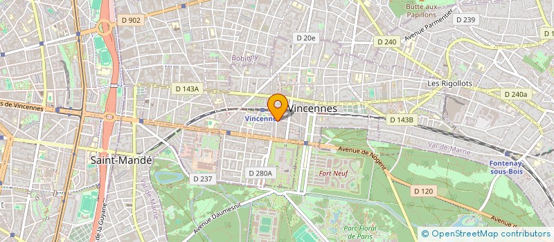 localisation de l'entreprise MADAME LAURA PREVOTEL à VINCENNES
