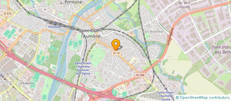 localisation de l'entreprise MADAME LAURA PRIGENT à SAINT-OUEN-L'AUMONE