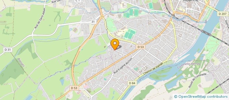 localisation de l'entreprise MADAME LAURA ROUGETET à ROANNE