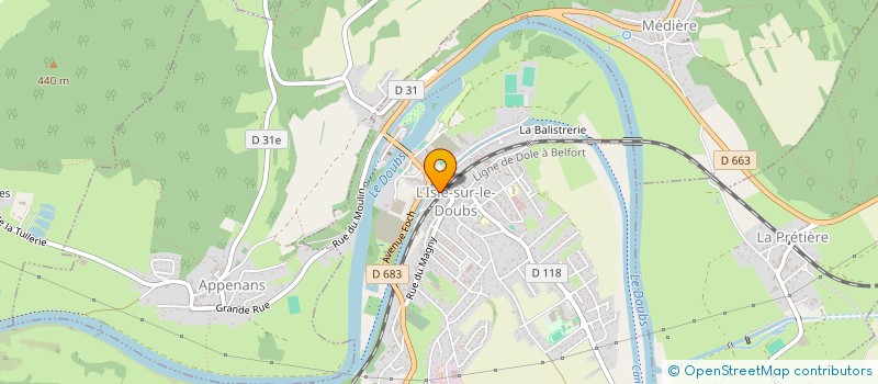 localisation de l'entreprise MADAME LAURA SAILLET  L'ISLE-SUR-LE-DOUBS