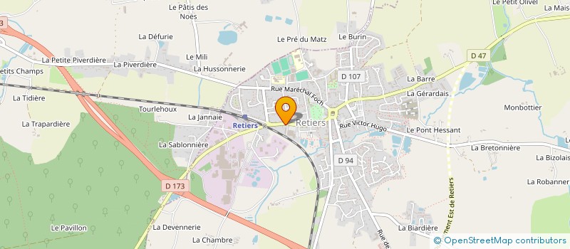 localisation de l'entreprise MADAME LAURA SAOUT  RETIERS