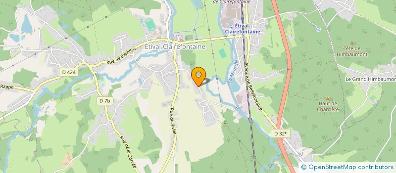 localisation de l'entreprise MADAME LAURA VALDENAIRE  ETIVAL-CLAIREFONTAINE