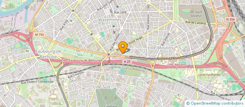 localisation de l'entreprise MADAME LAURA VANDERHAEGEN à LILLE