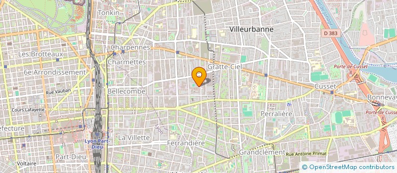 localisation de l'entreprise MADAME LAURA-VICTORIA CASTEL  VILLEURBANNE