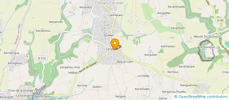 localisation de l'entreprise MADAME LAURE-ANNE QUENTRIC  CLOHARS-CARNOET