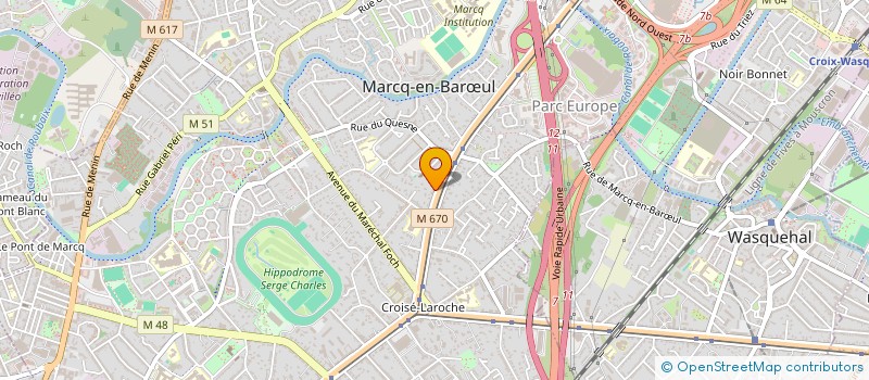 localisation de l'entreprise MADAME LAURE BALLEREAU à MARCQ-EN-BARŒUL