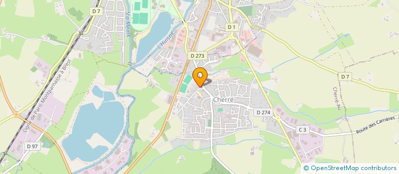 localisation de l'entreprise MADAME LAURE BELLIER  CHERRE-AU