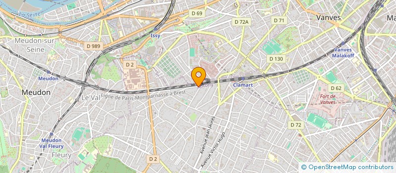 localisation de l'entreprise MADAME LAURE CHASTANET à CLAMART