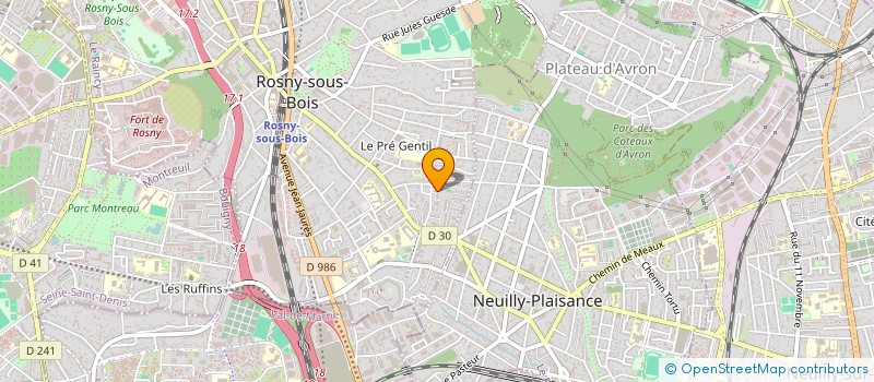 localisation de l'entreprise MADAME LAURE CREFF à ROSNY-SOUS-BOIS
