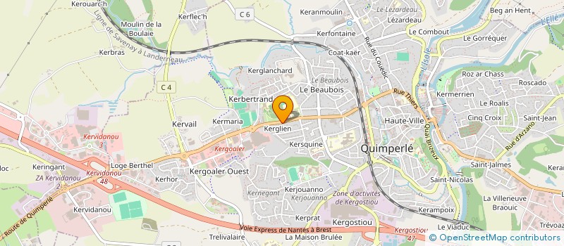 localisation de l'entreprise MADAME LAURE DANIELOU  QUIMPERLE