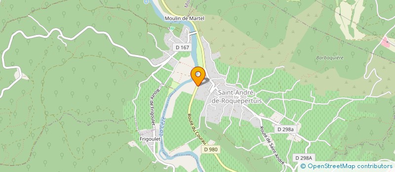 localisation de l'entreprise MADAME LAURE DURAND  ST ANDRE DE ROQUEPERTUIS