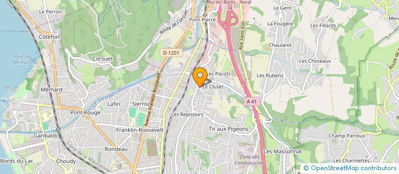 localisation de l'entreprise MADAME LAURE FERRE  AIX LES BAINS