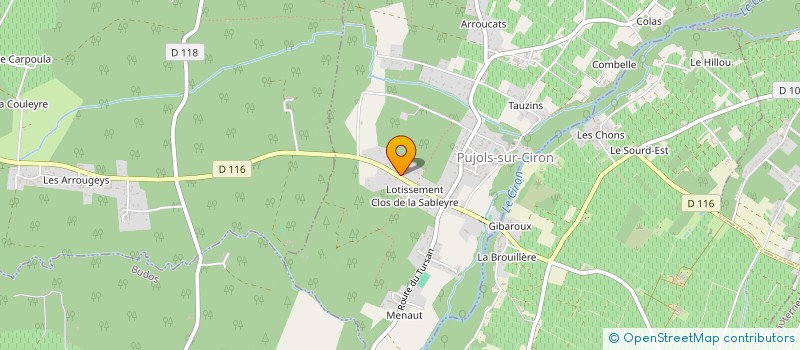 localisation de l'entreprise MADAME LAURE-JENNIFER LE TOULLEC  PUJOLS-SUR-CIRON