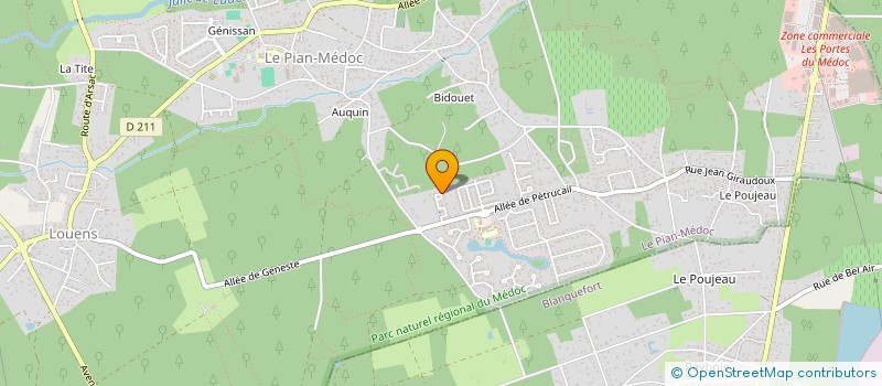 localisation de l'entreprise MADAME LAURE LACOMETTE  LE PIAN-MEDOC