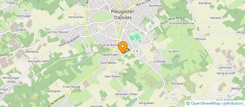 localisation de l'entreprise MADAME LAURE LE BRIS à PLOUGASTEL-DAOULAS
