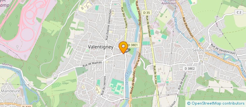 localisation de l'entreprise MADAME LAURE LEFEVRE  VALENTIGNEY