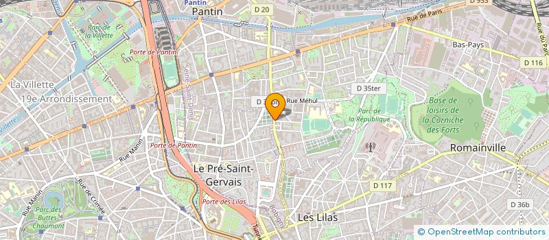 localisation de l'entreprise MADAME LAURE LEGRAND à PANTIN