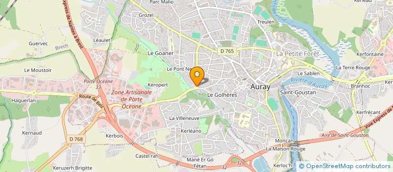 localisation de l'entreprise MADAME LAURE MARQUET à AURAY