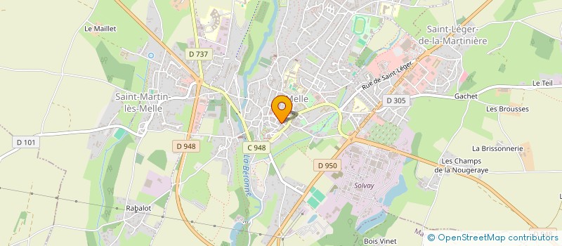 localisation de l'entreprise MADAME LAURE MARTIN  MELLE