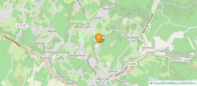 localisation de l'entreprise MADAME LAURE MOURGUIART MONTANT  TABANAC