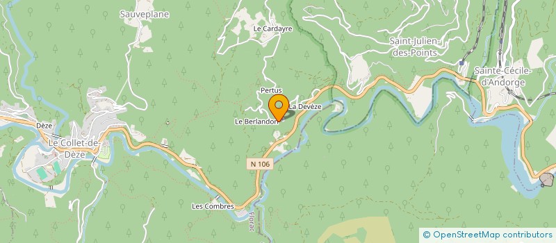 localisation de l'entreprise MADAME LAURE PERET à LE COLLET-DE-DEZE