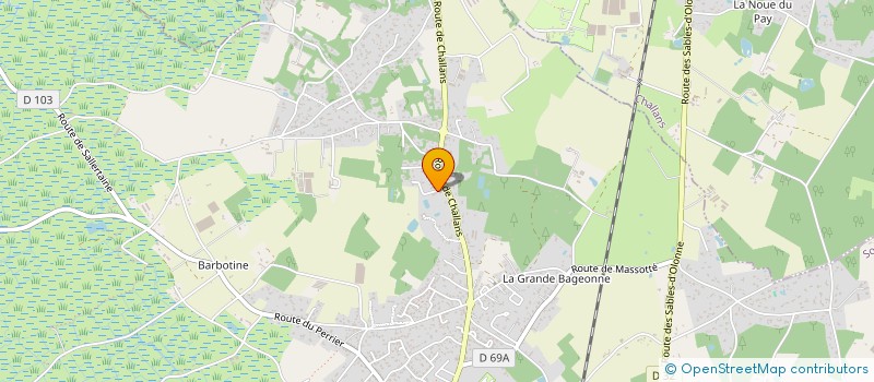 localisation de l'entreprise MADAME LAURE PERROTIN  SOULLANS