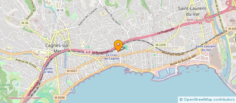 localisation de l'entreprise MADAME LAURE RAVERA à CAGNES-SUR-MER