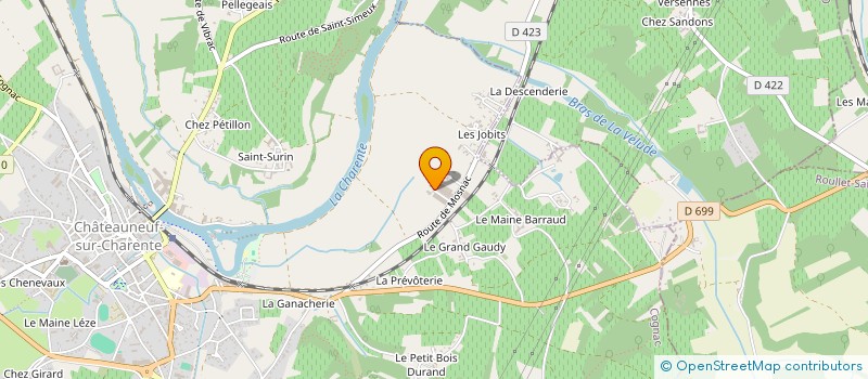 localisation de l'entreprise MADAME LAURE THUILIER à CHATEAUNEUF-SUR-CHARENTE