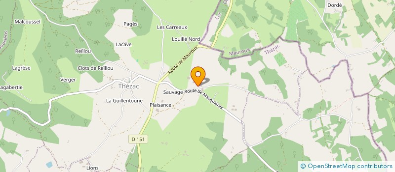 localisation de l'entreprise MADAME LAURE VIDAL à THEZAC