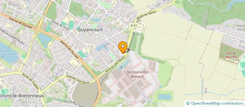 localisation de l'entreprise MADAME LAUREEN PERRAULT  GUYANCOURT