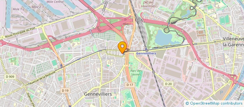 localisation de l'entreprise MADAME LAURELINE LECERF  GENNEVILLIERS