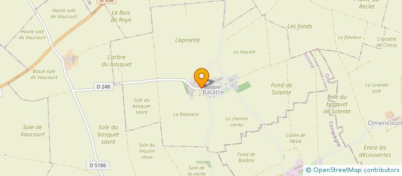 localisation de l'entreprise MADAME LAUREN BACQUET  BALATRE