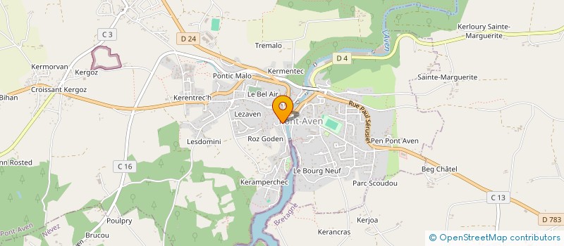 localisation de l'entreprise MADAME LAURENCE ACENSI à PONT-AVEN