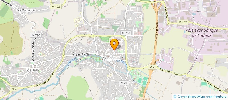 localisation de l'entreprise MADAME LAURENCE AIGUEBONNE  CEBAZAT