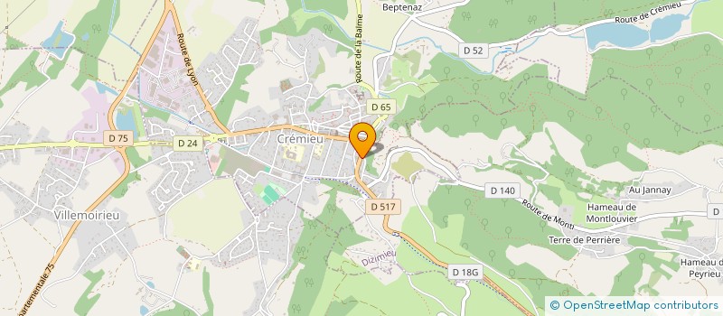 localisation de l'entreprise MADAME LAURENCE AUBRY  CREMIEU