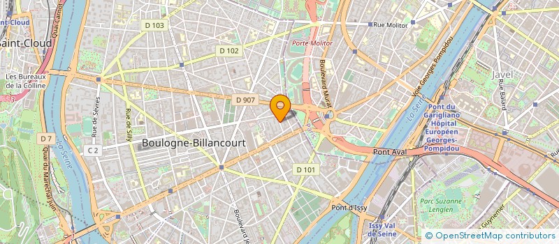 localisation de l'entreprise MADAME LAURENCE BARON à BOULOGNE-BILLANCOURT