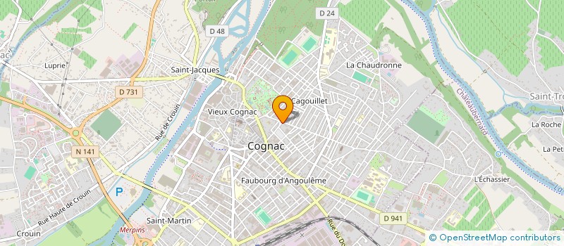 localisation de l'entreprise MADAME LAURENCE BERGEVIN à COGNAC