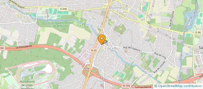 localisation de l'entreprise MADAME LAURENCE BERTRAND  LINAS