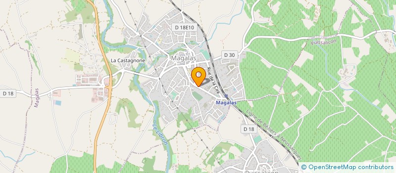 localisation de l'entreprise MADAME LAURENCE BEZIAT  MAGALAS