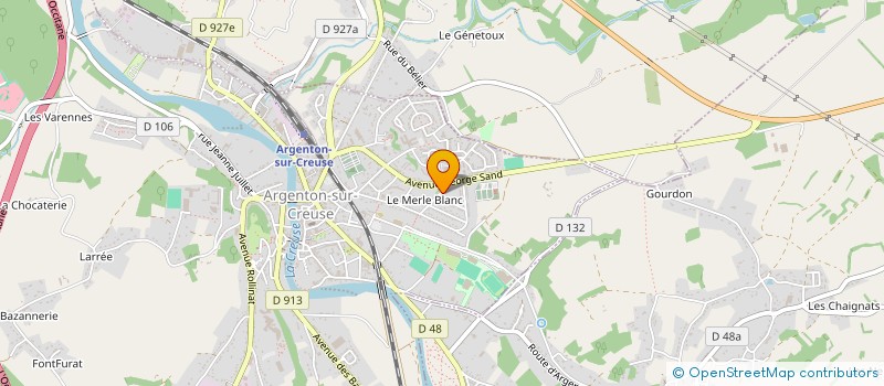 localisation de l'entreprise MADAME LAURENCE BONNETERRE à ARGENTON-SUR-CREUSE