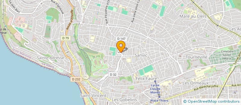 localisation de l'entreprise MADAME LAURENCE BONNEVILLE  LE HAVRE