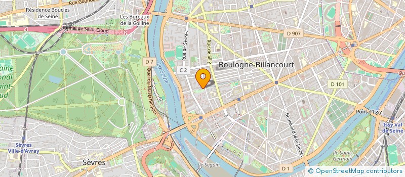 localisation de l'entreprise MADAME LAURENCE BRUN à BOULOGNE-BILLANCOURT