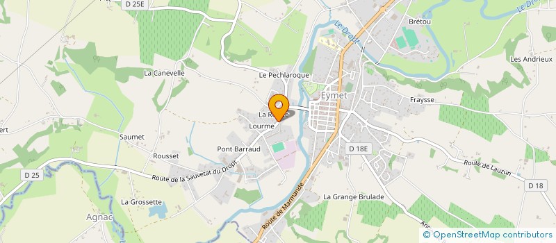 localisation de l'entreprise MADAME LAURENCE CASTELLON  EYMET