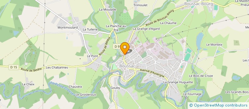localisation de l'entreprise MADAME LAURENCE CHATELAIN à BOUSSAC