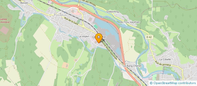 localisation de l'entreprise MADAME LAURENCE CHATELLE  POUXEUX