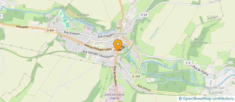 localisation de l'entreprise MADAME LAURENCE CORDIER  FREVENT